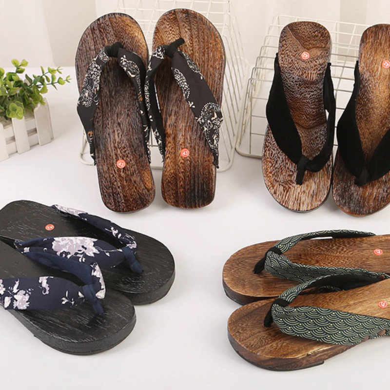 Geta Wooden Sandal - أنيمي النينجا الصيف قباقيب النعال الرجال