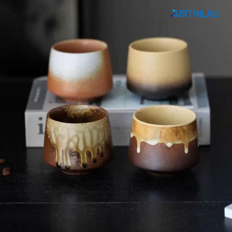 Japanese Healthy Lifestyle - أكواب سيراميك جديدة بتصميم عتيق من