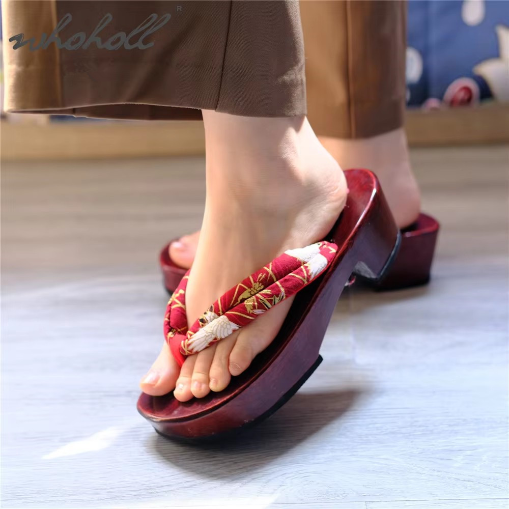 Geta Wooden Sandal - أحذية جيتا اليابانية للأنمي والكوسبلاي، صنادل