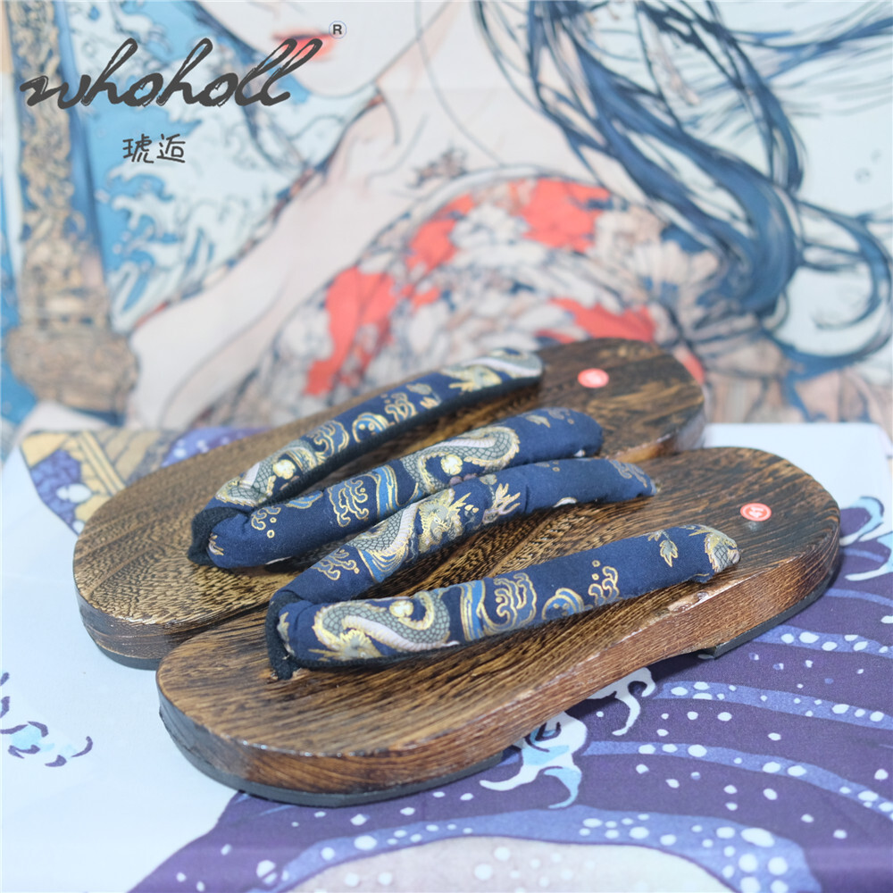 Geta Wooden Sandal - رجل قباقيب خشبية النعال المرأة اليابانية