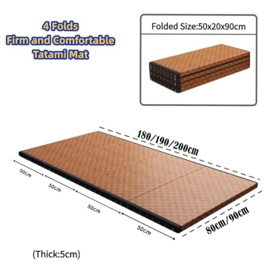 مرتبة قابلة للطي من عشب الراتا - مراجعة Tatami Mat Rush وسعره