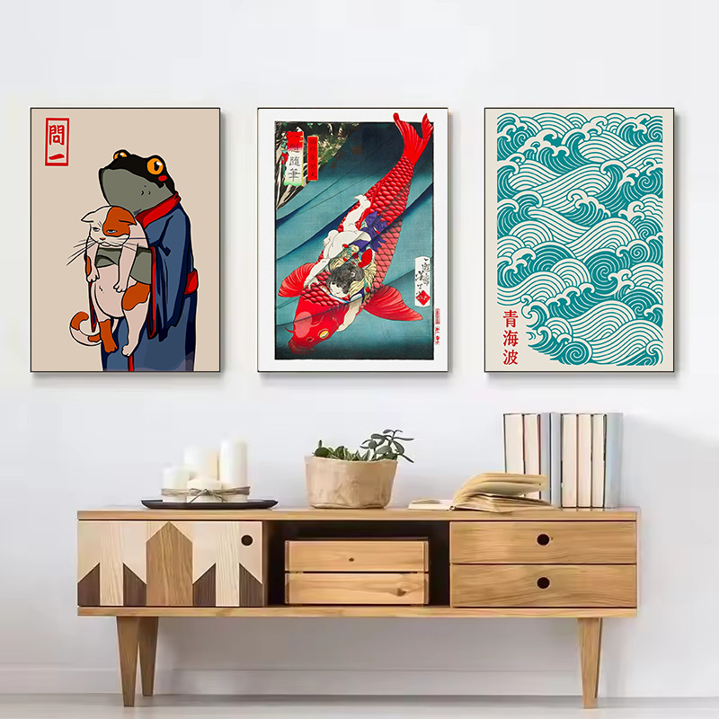 لوحة فنية جدارية بتصميم قط أسو - مراجعة Japanese Lifestyle Culture وسعره