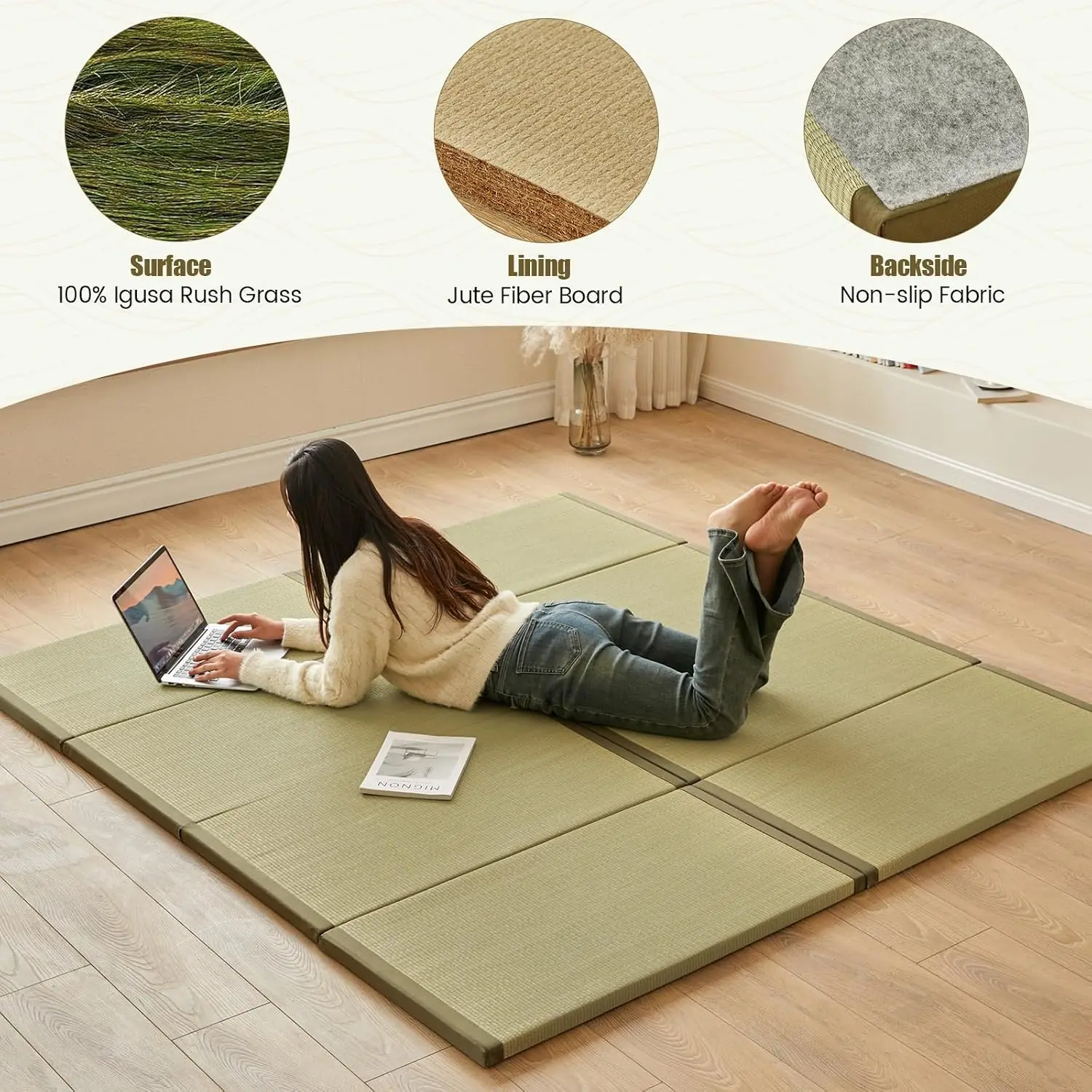 حصيرة تاتامي يابانية، فراش أرض - مراجعة Tatami Mat Rush وسعره